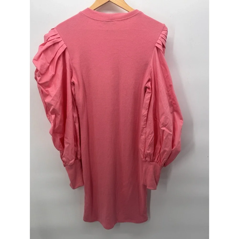 Fashion nova Puff Long Sleeve T Shirt Dress Short Hot Pink Sz XL Barbiecore NWOT - Picture 11 of 11